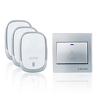 cacazi drahtlose türklingel wasserdicht batterieknopf 300m fernbedienung led lichtempfänger home schnurlose klingel 36 klingeln 4 volumen Lightinthebox