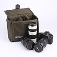 CADEN Wasserdicht Faltwand Gepolsterte Schaum Divider Schutz Tasche für Canon Sony Nikon DSLR-Kamera - Armee-Grün