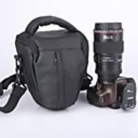 CADEN Wasserdicht Nylon Triangle Kameratasche für Canon 60D 7D 5D Nikon D90 D700 D7100 DSLR Kamera - Schwarz