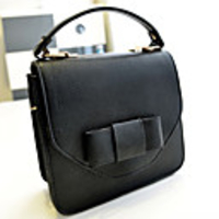 Caelyn Damen Basic Bowknot Solid Color Schwarz Tote