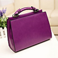 Caelyn Damen Basic Solid Color Schwarz Lila Tote