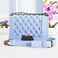 Caelyn Damen Blue Knit Portable Umhängetasche