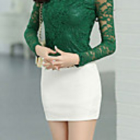 Caelyn Damen Mini Rock Bodycon Weiß