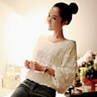 Caelyn Frauen Blase Art-Chiffon-hohe Taille Weißes Hemd