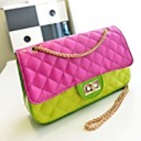 Caelyn Frauen Bunte Metallkette Diamantförmig Muster Umhängetasche