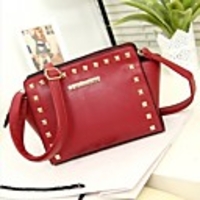 Caelyn Frauen Casual Solid Color Rivet Wein Umhängetasche