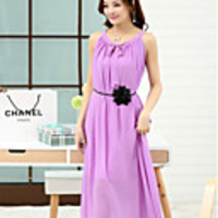 Caelyn Frauen Chiffon ärmellose Kleid Lila