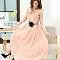 Caelyn Frauen Chiffon ärmellose Kleid Rosa