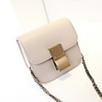Caelyn Frauen Clip sperren Solid Color Mini White Shoulder Bag