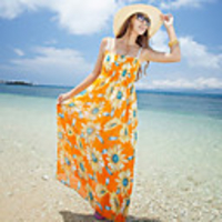 Caelyn Frauen Daisy Drucken Gelbe Kleid