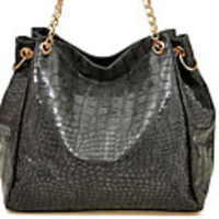 Caelyn Frauen Dark Gray Krokodil-Druck-Tasche (31 31 13)