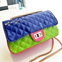 Caelyn Frauen Diamantförmig Muster Bunte Metallkette Schultertasche