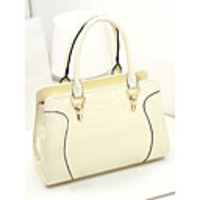 Caelyn Frauen Einfache Creme Crocodile Linie Gelegenheits Tote