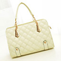 Caelyn Frauen Einfache Creme Raute Pattern-Chain-Tote