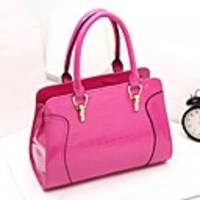 Caelyn Frauen Einfache Fuchsia Crocodile Linie Gelegenheits Tote