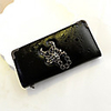 Caelyn Frauen Elegant Black Scorpion Muster Lange Clutch