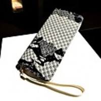 Caelyn Frauen Elegant Gray Snake Pattern Lange Clutch