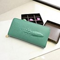 Caelyn Frauen elegante lange Alligator-Haut-Muster-Geldbeutel