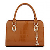 Caelyn Frauen eleganter Alligatorhaut Muster Fest Farbe Camel Tote