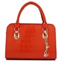 Caelyn Frauen eleganter Alligatorhaut Muster Fest Farbe Orange Tote