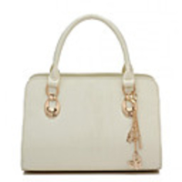 Caelyn Frauen eleganter Alligatorhaut Muster Fest Farbe Weiß Tote