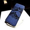 Caelyn Frauen eleganter Blue Snake Pattern Lange Clutch