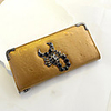 Caelyn Frauen Elegantes Gold Scorpion Muster Lange Clutch