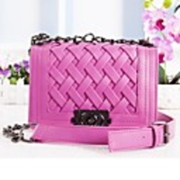 Caelyn Frauen Fuchsia Knit Portable Umhängetasche