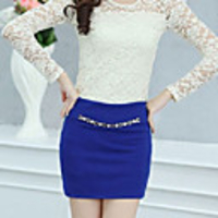 Caelyn Frauen Mini Bodycon Blau Rock