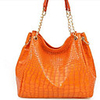 Caelyn Frauen orange Krokodil-Druck-Tasche (31 31 13)