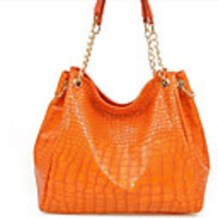 Caelyn Frauen orange Krokodil-Druck-Tasche (31 31 13)