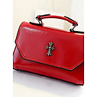 Caelyn Frauen Quermuster Solid Color PU-Leder-Umhängetasche