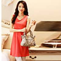 Caelyn Frauen Ärmelloses Big Size Kleid Wassermelone