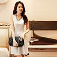 Caelyn Frauen Ärmelloses Big Size Weißes Kleid