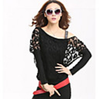 Caelyn Frauen schnüren Asymmetrische Neck Strap Schwarzes Kleid