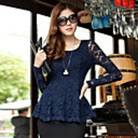 Caelyn Frauen schnüren drucken Freis Blaues Hemd