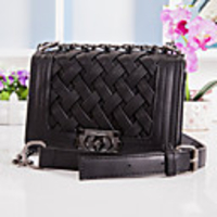 Caelyn Frauen schwarz Knit Portable Umhängetasche