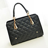 Caelyn Frauen Simple Black Pattern-Chain-Raute Tote