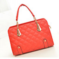 Caelyn Frauen Simple Red Pattern-Chain-Raute Tote