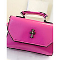 Caelyn Frauen Solid Color PU-Leder Quermuster Schultertasche