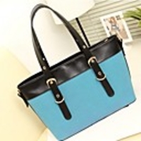 Caelyn Frauen Splicing PU-Leder Blau Trage