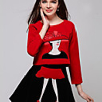 Caelyn Frauen Two-Piece Red dress