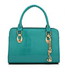 Caelyn Frauen Vintage-Cyan Crocodile Linie Gelegenheits Tote