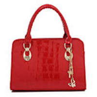 Caelyn Frauen Vintage Red Crocodile Linie Gelegenheits Tote
