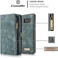 caseme brieftasche für samsung galaxy s21 s20 plus ultra a72 a52 a42 a32 retro handgemachtes leder 2 in 1 abnehmbare Flip-Reißverschlusstasche mit Kartenfächern und magnetischer Rückseite Lightinthebox
