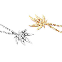 Damen Herren Anhänger Halskette Geometrisch Blattform Modisch Titanstahl Silber Gold 50 cm Modische Halsketten Schmuck 1 Stück Für Geschenk Alltag Lightinthebox