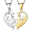 Damen Herren Anhänger Halskette Geometrisch Herz Modisch Titanstahl Golden Silber Münze-Silber 50 cm Modische Halsketten Schmuck 1 Stück Für Alltag Versprechen Lightinthebox
