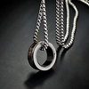 Damen Herren Anhänger Halskette Ketten Tropfen Vertikal Kostbar Glücklich Gesegnet Glauben Einzigartiges Design Modisch Punk HipHop Titanstahl Silber 70 cm Modische Halsketten Schmuck 1 Stück Für Lightinthebox