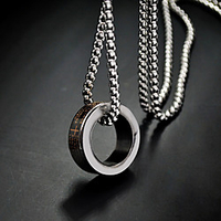 Damen Herren Anhänger Halskette Ketten Tropfen Vertikal Kostbar Glücklich Gesegnet Glauben Einzigartiges Design Modisch Punk HipHop Titanstahl Silber 70 cm Modische Halsketten Schmuck 1 Stück Für Lightinthebox
