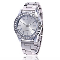 Damen Herren Armbanduhr Diamantuhr Analog Quarz Charme Armbanduhren für den Alltag / Metall Lightinthebox